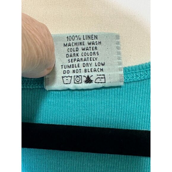 Color Me Cotton Women's Sleeveless Maxi Dress Tiered Skirt 100% Linen Size M - Picture 8 of 8